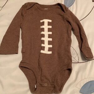Carter’s Brown Long Sleeve Football Bodysuit 12M